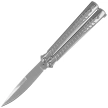 Nóż składany motylek Martinez Albainox Balisong Gray Steel, Satin 3Cr13Mov (02211)
