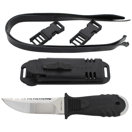 MAC Tekno Diving Knife Black PP-TPE, Mirror W 1.4116
