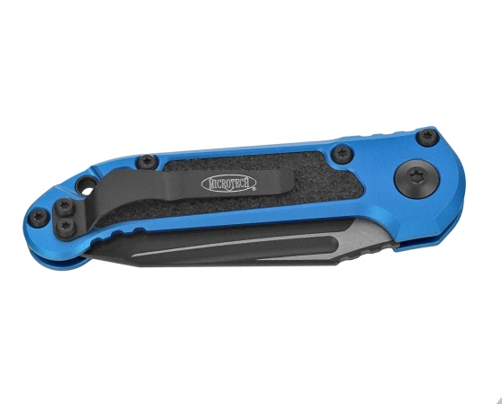 Microtech LUDT Gen III T/E Automatic Knife Blue Aluminum, Black M390MK by Tony Marfione (1136-1BL)