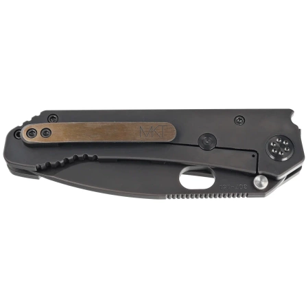 Medford 187 DP Black PVD ''Ghosted Flag'' Titanium, PVD HW, PVD w/Bronze Clip, Black PVD D2 by Greg Medford (MK002DPQ-30PV-TPCP-Q4)