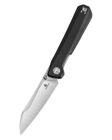 Bestechman Curvee Knife Black G10, Stonewashed/Satin AEB-L by Ostap Hel (BMK20A)