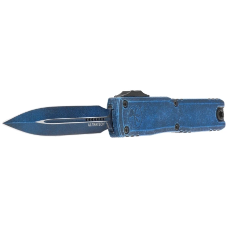 Microtech Ultratech Gen III ZBP D/E OTF Knife Cerakote Weathered Blue Aluminum, Cerakote Weathered Blue M390MK by Tony Marfione (1122-1WBL)