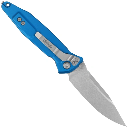 Nóż składany Microtech Socom Elite S/E-M Blue Aluminum, Stonewashed M390 by Tony Marfione (160-10BL)