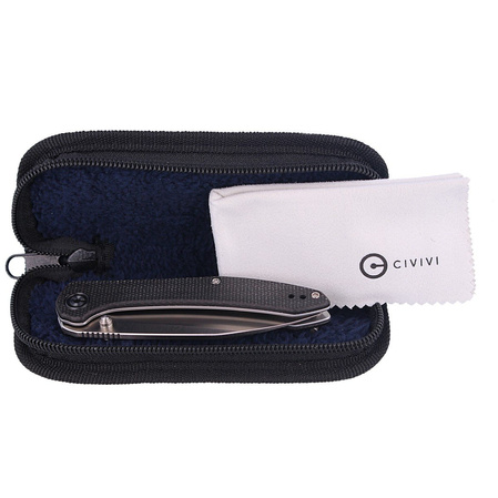 CIVIVI Knife Hadros Black Micarta, Satin Finish by Dylan Mallery (C20004-1)