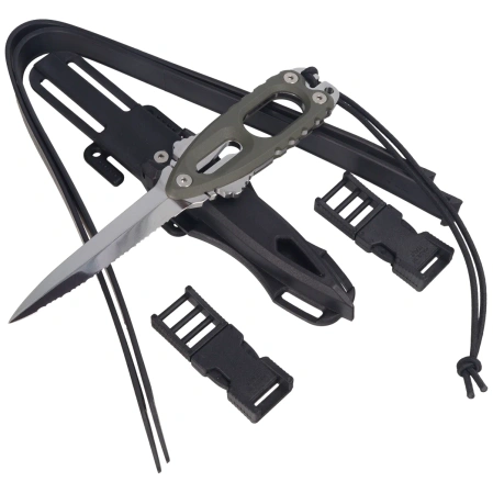 MAC Coltellerie Gunster Diving Knife Green FRN, Satin MA5 by Moris Baroni (GNR11.V)
