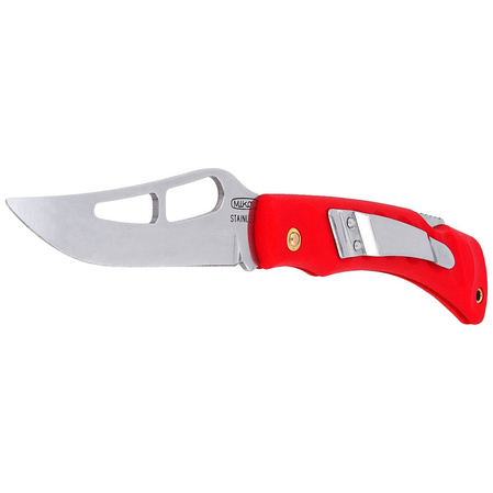 Nóż składany Mikov Crocodile Clip Point Red ABS, Mirror, Klips (243-NH-1/A CLIP/RED)