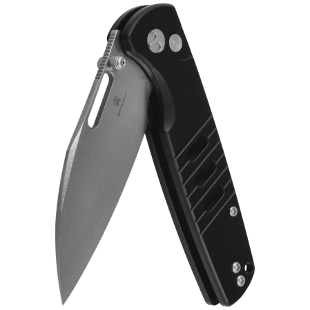 Bestechman Vector Knife Black Aluminum, Stonewashed D2 (BMK15A)