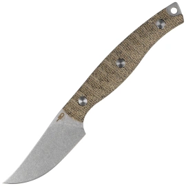 Bestech Heidiblacksmith #3 Upswept Green Canvas Micarta, Satin 14C28N by Heidi (BFK08C)