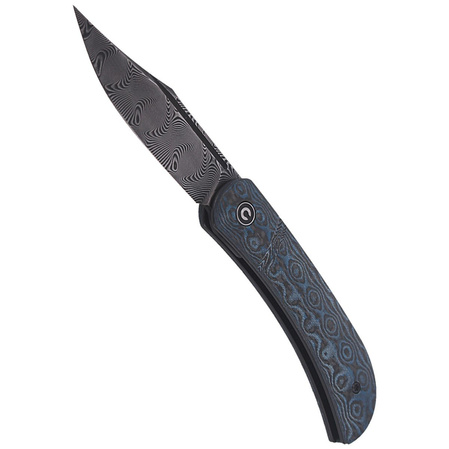 CIVIVI Knife Appalachian Drifter Blue G10/Rose Carbon Fiber, Black Damascus (C2015DS-2)