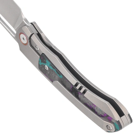 Remette Orca Knife Gray Titanium/Jazzy CamoCarbon, Pearlescent M390 (ORCAJY)
