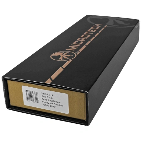 Nóż kuchenny Microtech Santoku 4.2'' Titanium Bolster/Black G10, Stonewashed M390MK (3300B-10BK)