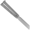 Kubey Ballistic Butterfly Knife Grey Titanium, Beadblasted 14C28N by Mark Perez (KU297A)