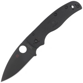 Spyderco Shaman Lightweight Knife Black FRN, Black DLC CTS BD1N by Sal Glesser (C229PBBK)