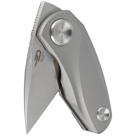 Bestech Tulip Frame Lock Knife Grey Titanium, Stonewashed / Satin M390 by Ostap Hel (BT1913A)