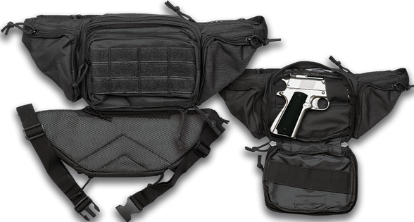 Barbaric Fanny Pack for Gun, Black Nylon 600D (34984)