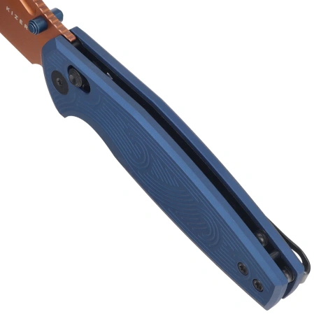 Nóż składany Kizer Khamsin Navy Blue Aluminium, Sunset Metal PVD Nitro-V by Maksim Epifantsev (V3791A2)