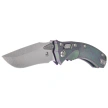 Microtech Amphibian Mini Ram-Lok S/E Marfione Select Knife Nebula Green Slab Side Titanium, Purple Bksp, Stonewashed M390MK by Tony Marfione (137MRL-10MS17)