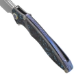Nóż składany Rike Knife RK1902-B/CF Grey Titanium / Blue Carbon Fiber, Bead Blasted M390