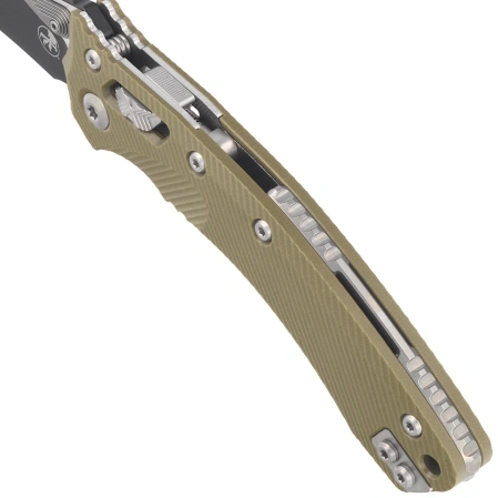 Nóż składany Microtech Amphibian Ram-Lok S/E OD Green Fluted Aluminium, Black M390MK by Tony Marfione (137RL-1FLGTOD)