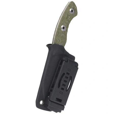 Kizer Rook Knife Green Micarta, Satin AEB-L by Vincent Rizzo (1090A4)