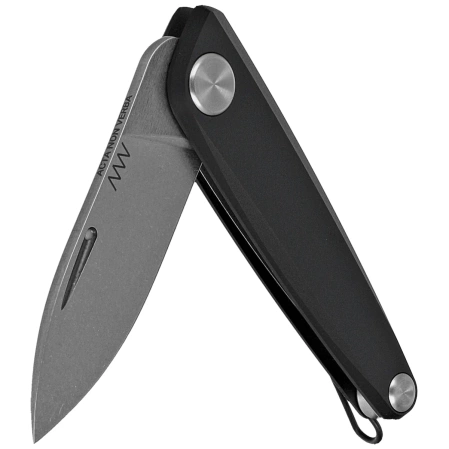 ANV Z050 BB Knife Black Aluminum, Stonewashed Sleipner (ANVZ050-007)