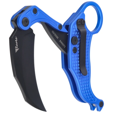 Nóż grawitacyjny Reate EXO-K Gravity Karambit Blue Aluminium, Black PVD N690 (EXO-K BLU.PVD)