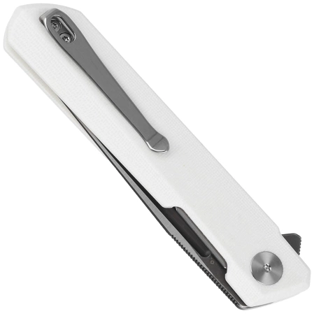 Nóż składany Bestechman Dundee White G10, Grey PVD / Satin D2 by Ostap Hel (BMK01G)