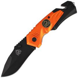 Puma Solingen Rescue Folder Black / Orange Aluminium, Black Coated  (333811)