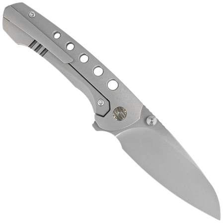 Remette RT-BEE-T Knife w/Titanium Toothpick Gray Titanium, Fine Grinding Pearlescent M390