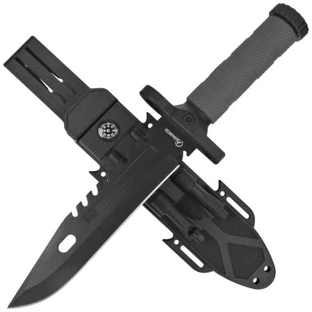 Martinez Albainox Survival Knife Black ABS, Black 3Cr13MoV (32537)
