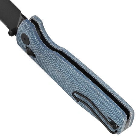 Bestech Slasher Blue Micarta, Black Stonewashed D2 Knife (BG56C-2)