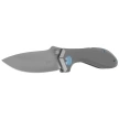 Kubey Ruckus Knife Gray Titanium, Beadblasted CPM 20CV by Sherif Manganas (KB314Q)