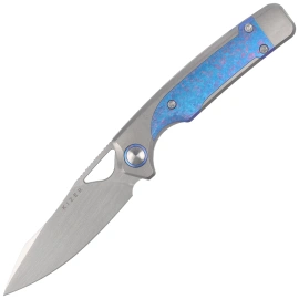 Nóż składany Kizer Ara Silver / Purple Snowflake Titanium, Hand Brushed S45VN Jonathan Styles & Paul Munko (Ki3729A3)