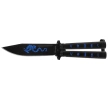 Martinez Albainox Balisong Night Fighter II Knife Black Stainless Steel, Black 3Cr13MoV (02104)