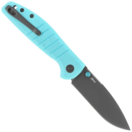 Bestechman Goodboy Jr. Knife Light Blue G10, Grey PVD D2 by Keanu Alfaro (BMK10D)