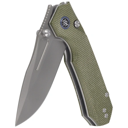 Nóż składany Remette Rhino Micarta, Stonewashed 14C28N (MC25A)