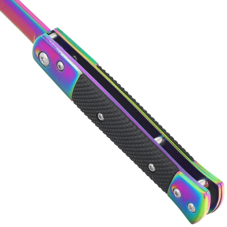 Nóż składany Third Decor Habitat N118W Black Aluminium/Rainbow Steel, Rainbow 420 (TH-N118W)