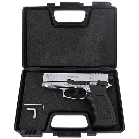 Zestaw pistolet wiatrówka Voltran Ekol ES 55 Shiny 4.5 mm, 1500 BBs, 10 kapsuł, tarcze