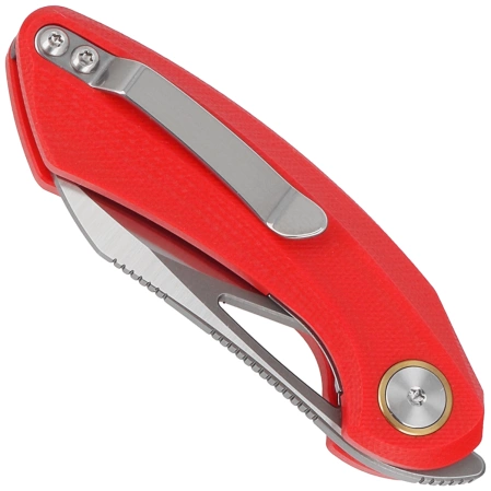 Bestech Bihai Red G10, Grey DLC Stonewashed/Satin 14C28N by Ostap Hel Knife (BG53C-2)