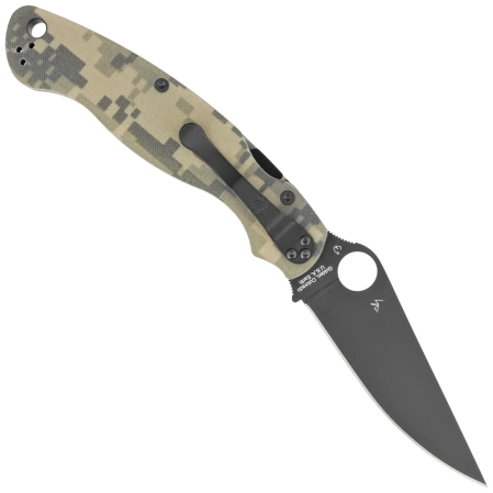 Spyderco Military 2 Knife Digital Camo G10, Black DLC CPM S30V by Sal, Eric Glesser (C36GPCMOBK2)