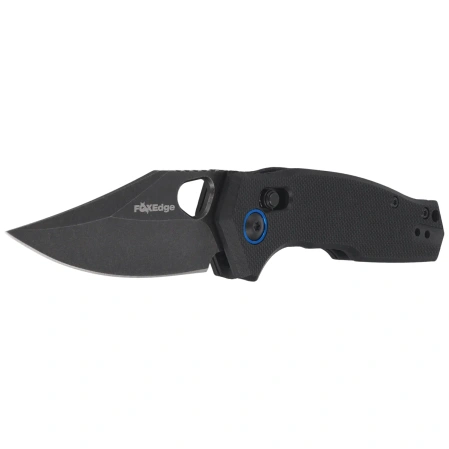 FoxEdge Crew Knife Black G10, Black Stonewashed 9Cr14Mov (FE-039 G10B)