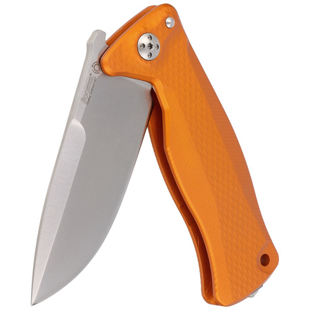 LionSteel Knife SR11A Orange Aluminium, Satin Sleipner by Molletta (SR11A OS)