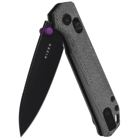 Kizer Begleiter 2.9 CL Knife Norplex UltreX Micarta, Black PVD BD1N by Azo (V3458.2CDA1)