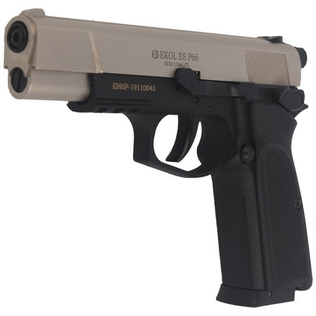 Airgun set 04: Voltran Ekol ES P66 Satin 4.5 mm Pistol, 1500 BBs, 10 CO₂, 100 targets