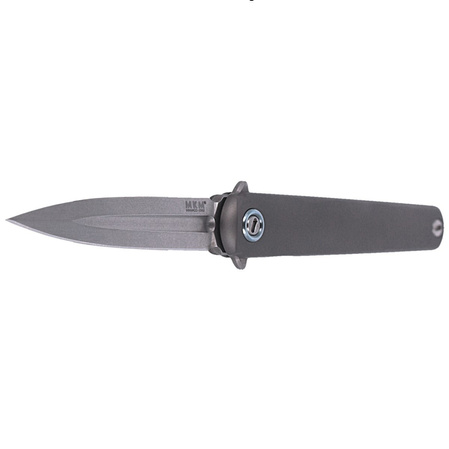 Nóż składany MKM Flame Dagger Sandblasted Titanium, Stonewashed M390 by Michael Zieba (MK FL02-TSW)