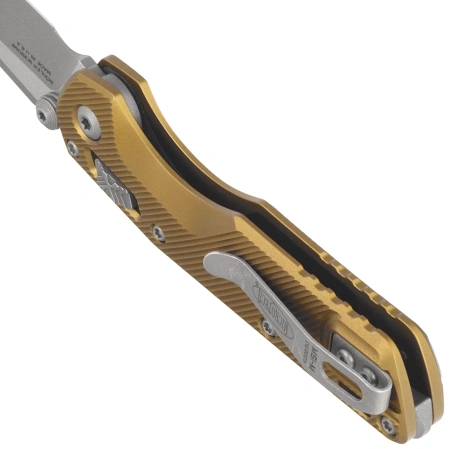 Microtech MSI Mini Ram-Lok S/E Knife Tan Fluted Aluminum, Apocalyptic M390MK by Tony Marfione (210M-10APFLTA)