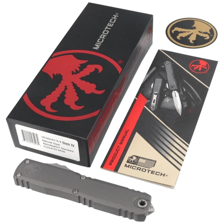 Nóż automatyczny OTF Microtech Ultratech Gen IV S/E Natural Clear Aluminium, Apocalyptic M390MK by Tony Marfione (11214-10APNC)