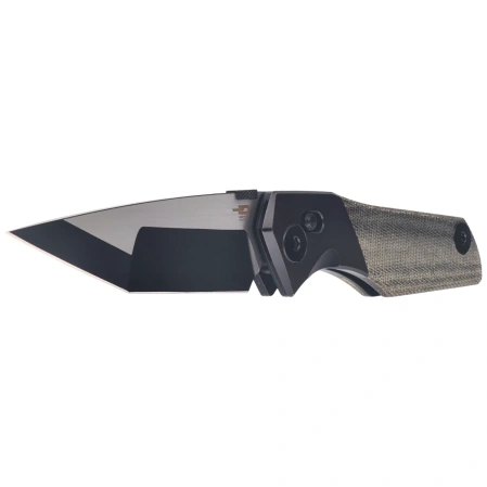 Nóż składany Bestech Cetus Black Bronze Titanium / Black Canvas Micarta, Black PVD / Satin M390 by Poltergeist Works (BT2304A)