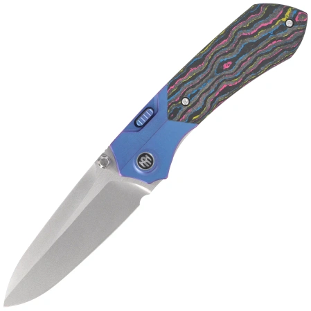 Nóż składany Remette Meteor Titanium/Ultimate Warrior Camo Carbon Fiber, Anodizing Pearlescent M390 (RTPT-UC)