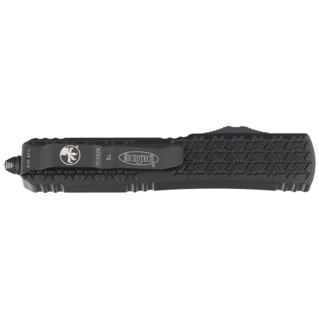 Microtech Ultratech D/E Sith Lord Signature OTF Knife Tri-Grip Black Aluminum, Red P/S M390 by Tony Marfione (122-2SL)